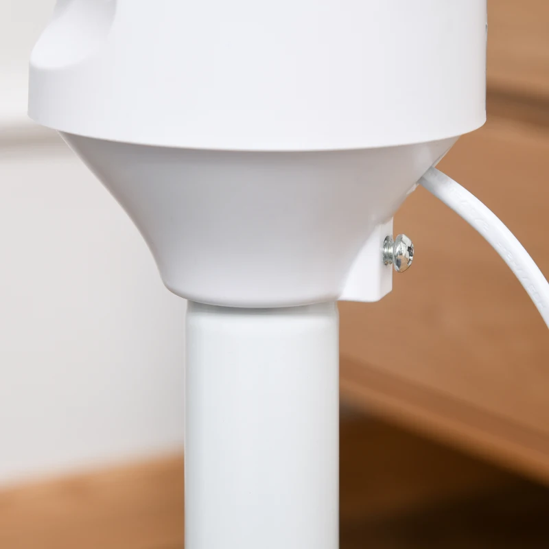 HOMCOM 9'' Air Circulator Fan 3 Speed, 70° Oscillation 90° Vertical Tilt, Carry Handle, Pedestal Fan, Pedestal Fan for Living Room, Bedroom, Office, White and Black