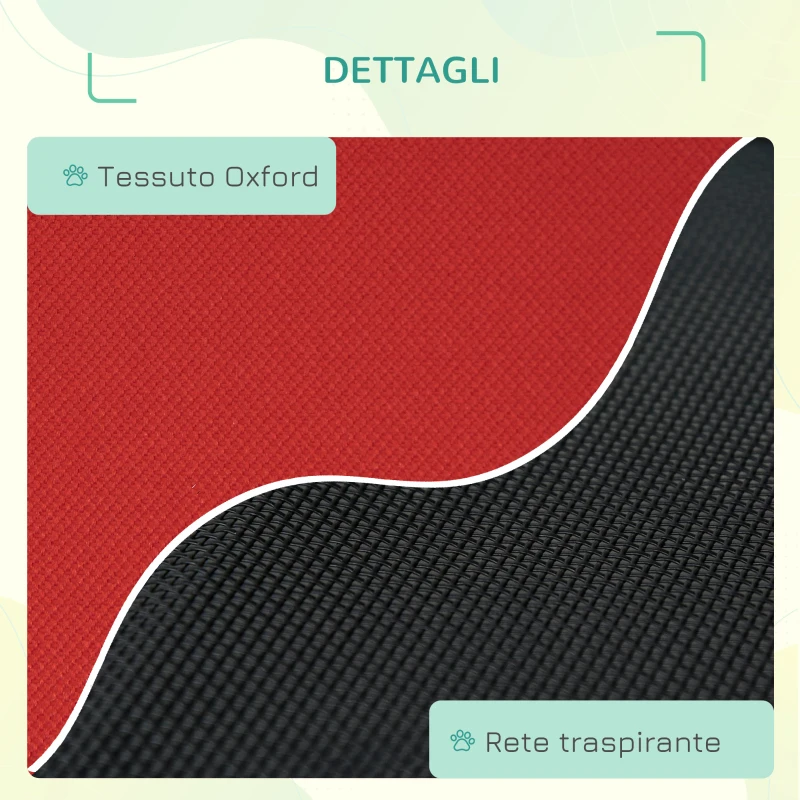 PawHut Cuccia Estiva Brandina per Cani fino a 18kg da Esterno e Interno Lettino per Animali 76x61x18 cm, Rosso