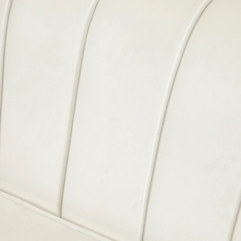 HOMCOM Divano Vintage 2 Posti Industrial Chic, Divanetto Francese per Ingrasso in Velluto, 130x77x77cm