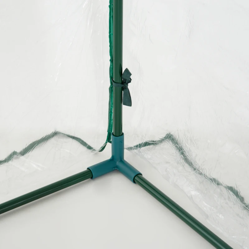 Outsunny Serre de Jardin Tunnel Tente bâche serre a tomates 3L x 1l x 0,8H m Tube en Acier PVC Transparent