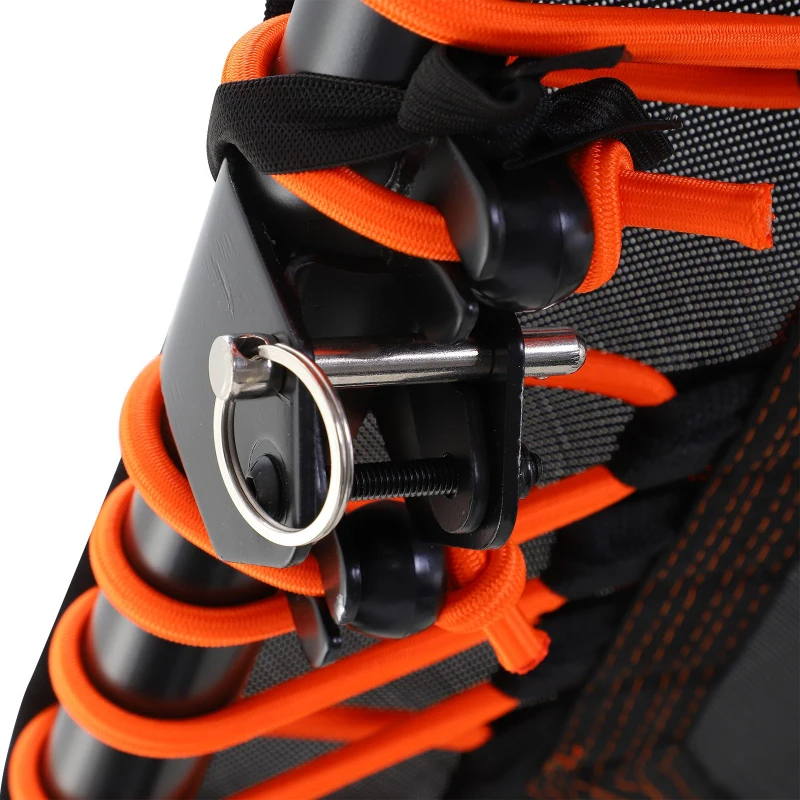 HOMCOM Fitness-Trampolin, Trampolin für Kinder und Erwachsene, Gartentrampolin, Stahl+Kunststoff+EVA, Orange+Schwarz, 122 x 122 x 122-138 cm