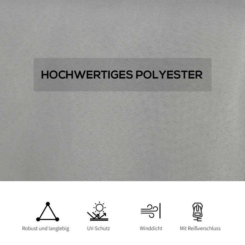 Outsunny Ersatzvorhang für Pavillon, 4er-Set, für 3x4m Pavillons, 352x205cm, Hellgrau