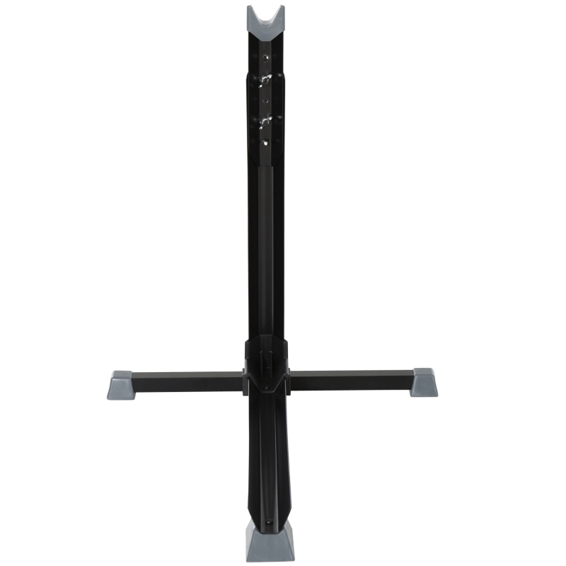 HOMCOM Fahrradständer, Fahrradparker, Montageständer mit 2 Haken, 6 Stufen höhenverstellbar, Metall, Schwarz, 66 x 56 x 63-77,5 cm