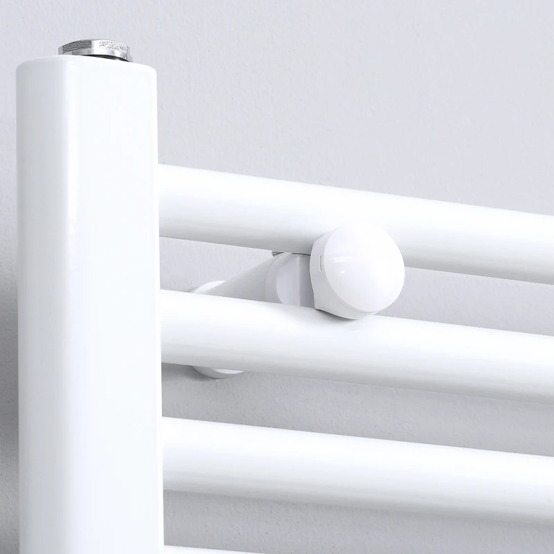 HOMCOM Termoarredo Bagno Scaldasalviette a 39 Barre in Acciaio, 60x180cm, Bianco