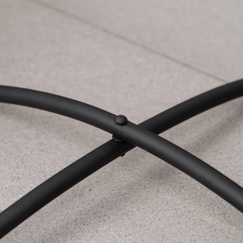 Outsunny Gartentisch Beistelltisch für Garten Couchtisch Kaffeetisch mit Tragegriff Wohnzimmer