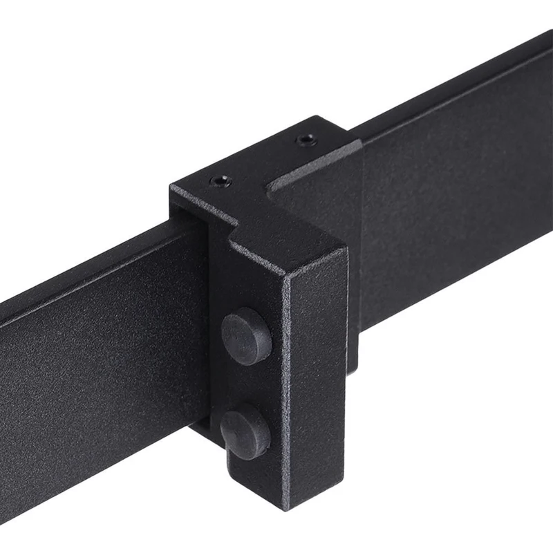 HOMCOM Kit de porte coulissante système galandage pour porte épaisseur 35-45 mm largeur max. 1 m charge max. 100 Kg acier noir
