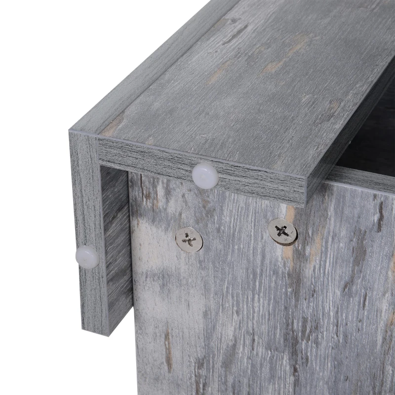 HOMCOM Tavolino da Caffè Moderno con Ampio Ripiano Portaoggetti in Legno, Tavolo da Salotto di Design con Portata max 60kg, 80x80x36 cm, Grigio