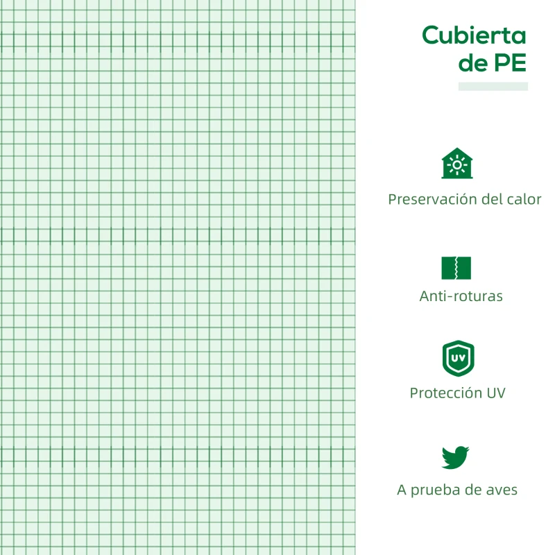 Outsunny Invernadero de Terraza 180x60x60 cm Caseta de Jardín Acero con 3 Ventanas Enrollables Vivero Casero para Cultivo de Plantas Verduras Flores Verde