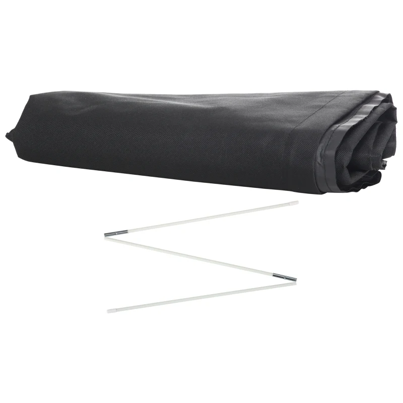 Outsunny Funda para Sombrilla de Jardín Impermeable de Tela Oxford 300D con Cremallera y Varilla de Soporte 240x48/70 cm Negro