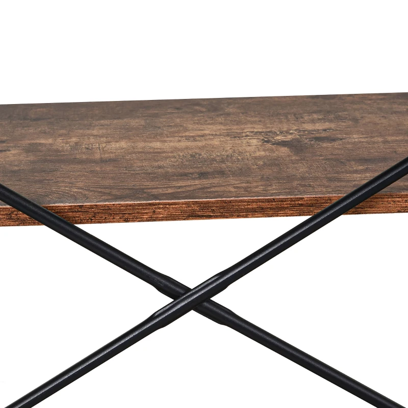 HOMCOM Aufbewahrungsregal, 3-stufiges Standregal, Flurtisch, Konsolentisch, Beistelltisch, Aktenregal, Spanplatte, 120 x 30 x 76 cm