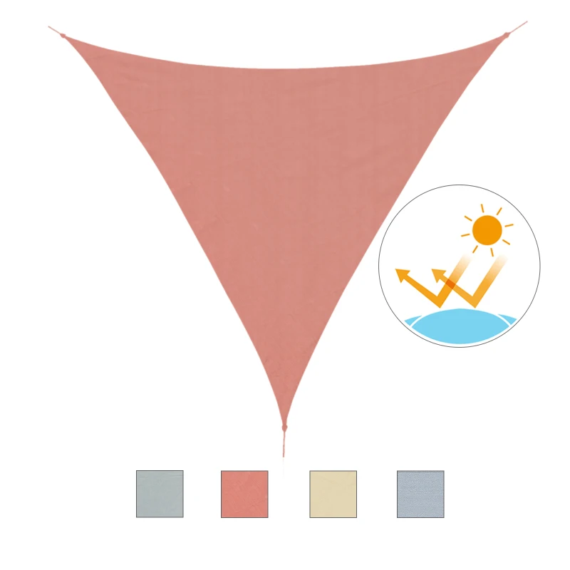 Outsunny Toldo Vela Triangular 3x3x3 m Vela de Sombra para Jardín Patio Terraza HDPE Anti UV y Transpirable Color Rojo Óxido