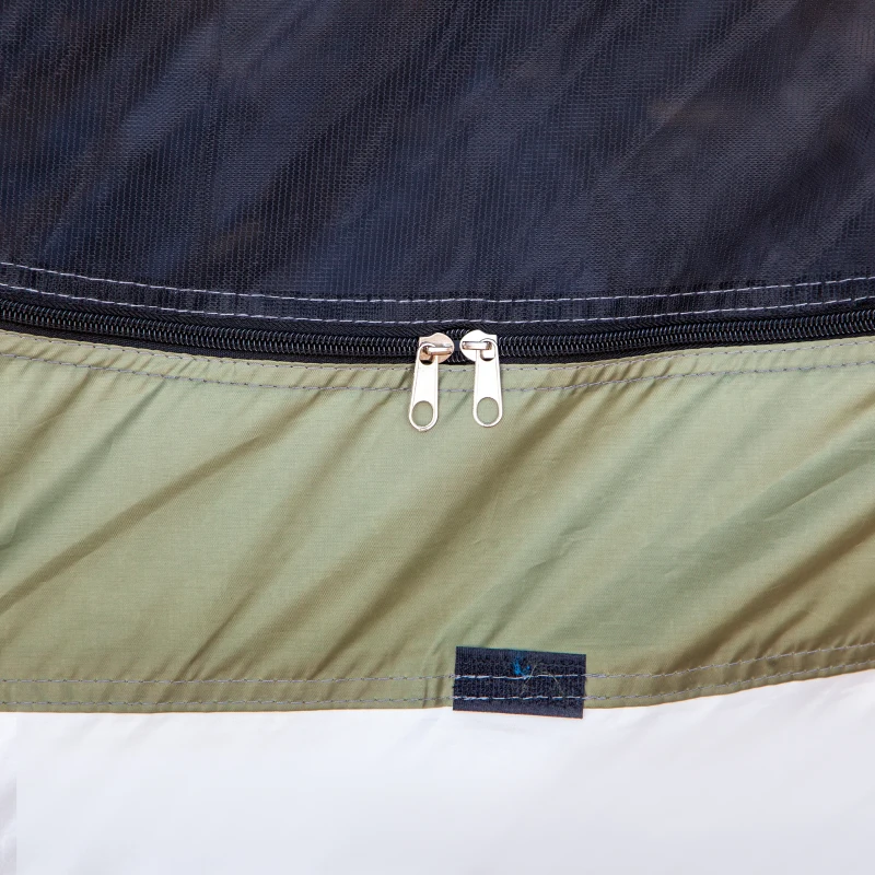 Outsunny Tienda de Campaña Familiar tipo Túnel 6 Personas Tienda Camping Impermeable PU3000 mm Resistente al Viento Solar Bolsa de Transporte Asa para Trekking Camping Playa 455x320x215 cm Verde