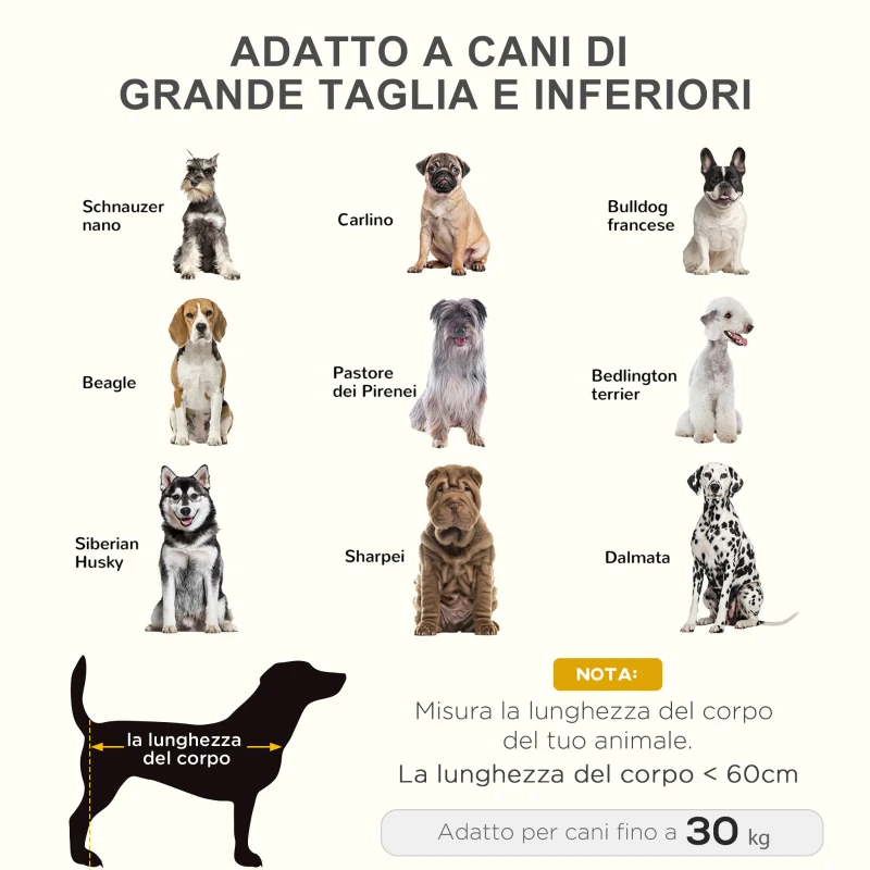 PawHut Brandina per Cani Grandi in Metallo e Tessuto Oxford con Borsa di Trasporto, 92x76x18cm, Nero