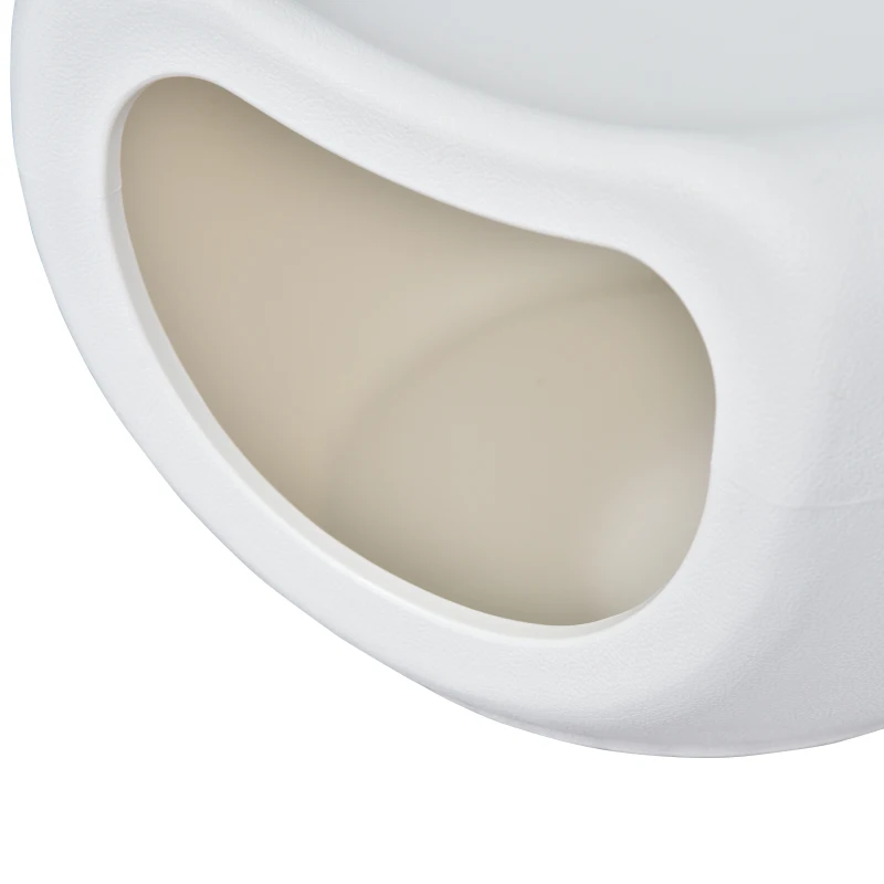 PawHut Maison pour chat panier chat lit chat design contemporain Doonut dim. 48L x 42l x 29H cm polypropylène blanc