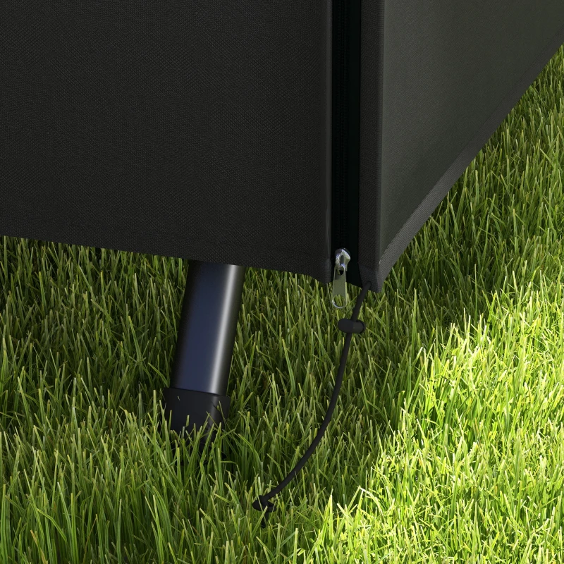 Outsunny Abdeckung für Gartenschaukel, Schutzhülle für Hollywoodschaukel, Abdeckhaube, wasserfest, 205 x 124 x 164 cm, Schwarz(m-9)