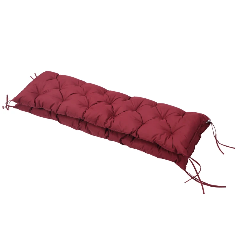 Outsunny Coussin Matelas Assise Dossier pour Banc de Jardin balancelle canapé 3 Places Grand Confort 150 x 98 x 8 cm Rouge