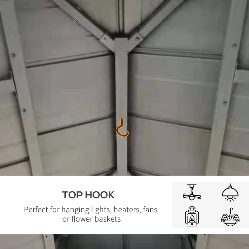 Outsunny 3.5 x 3.5m Outdoor Hardtop Gazebo Canopy with Two-tier Metal Roof and Solid Wood Frame Outdoor Patio Shelter for Patio, Garden, Black