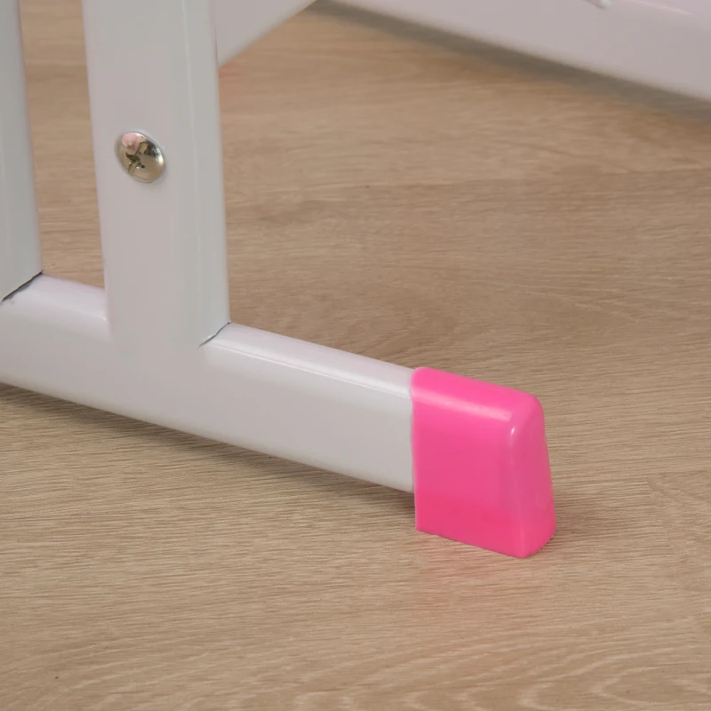 HOMCOM Banco Scuola con Sedia ad Altezza Regolabile per Bambini 6-12 Anni, Acciaio e MDF, Rosa