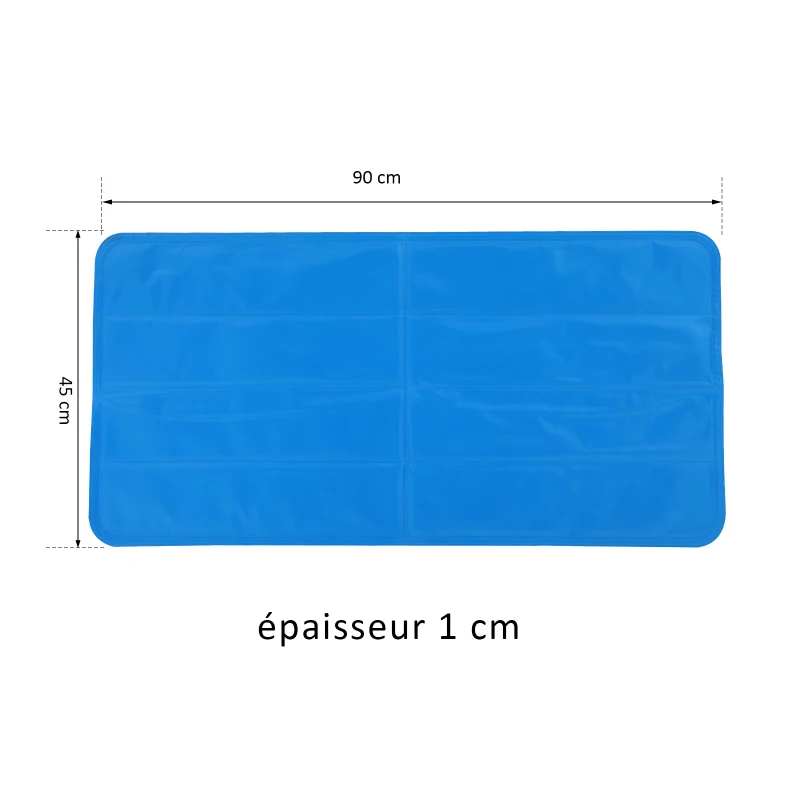 PawHut Tapis rafraichissant chien tapis de refroidissement automatique pour animaux de compagnie gel PVC oxford bleu