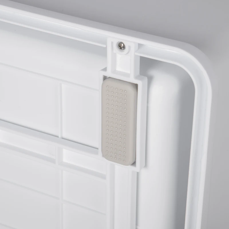 PawHut Arenero Cubierto para Gatos Desmontable con Entrada Frontal y Salida Superior con Pala 47,5x35,5x36,7 cm Gris y Blanco