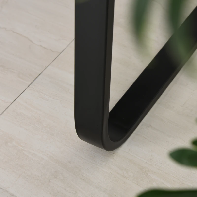 HOMCOM Scrivania Moderna Porta PC Scrittura Computer Portatile Stile Industriale Arredamento Marrone e Nera