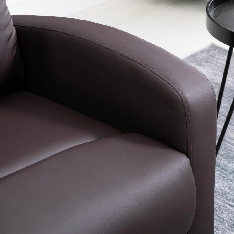 HOMCOM Massagesessel mit Aufstehhilfe, Relaxsessel, Liegesessel, Kopfstütze, 8 Vibrationspunkte, 2 Fernbedienungen, Braun