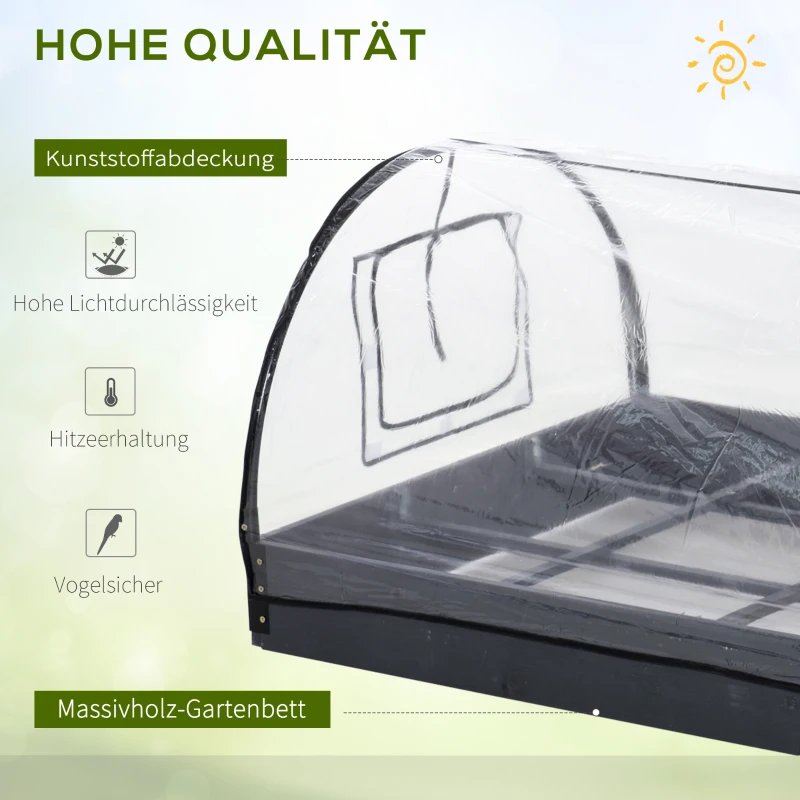 Outsunny c Treibhaus Tomatenhaus Frühbeet kunststoff Stahl Transparent 120 x 79 x 53 cm