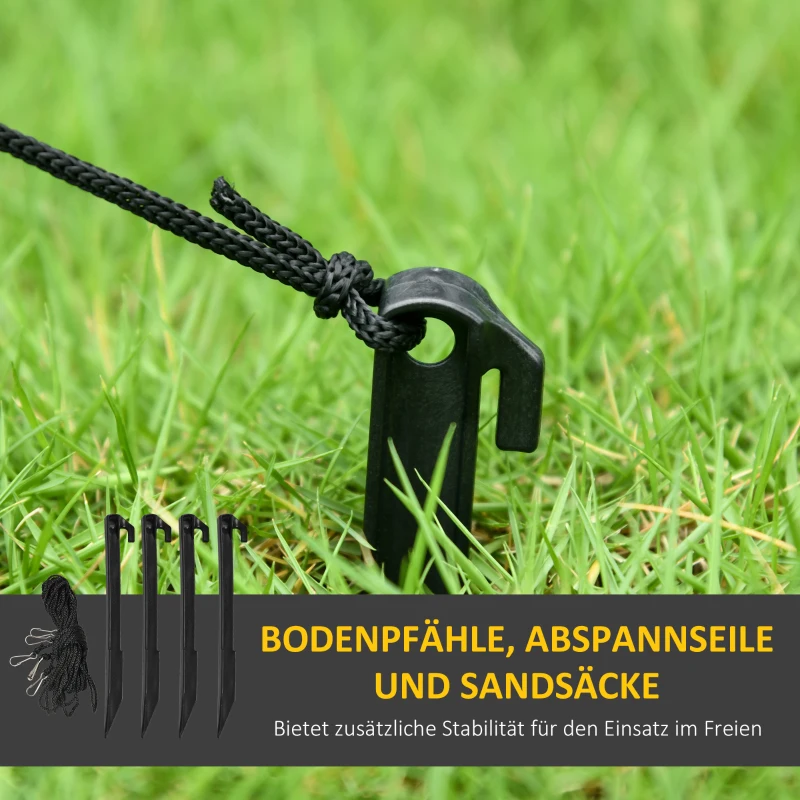 Outsunny Halloweendeko, Skelettgespenst im Kürbis, aufblasbar, LEDs, für Innen & Außen, 100x100x150 cm