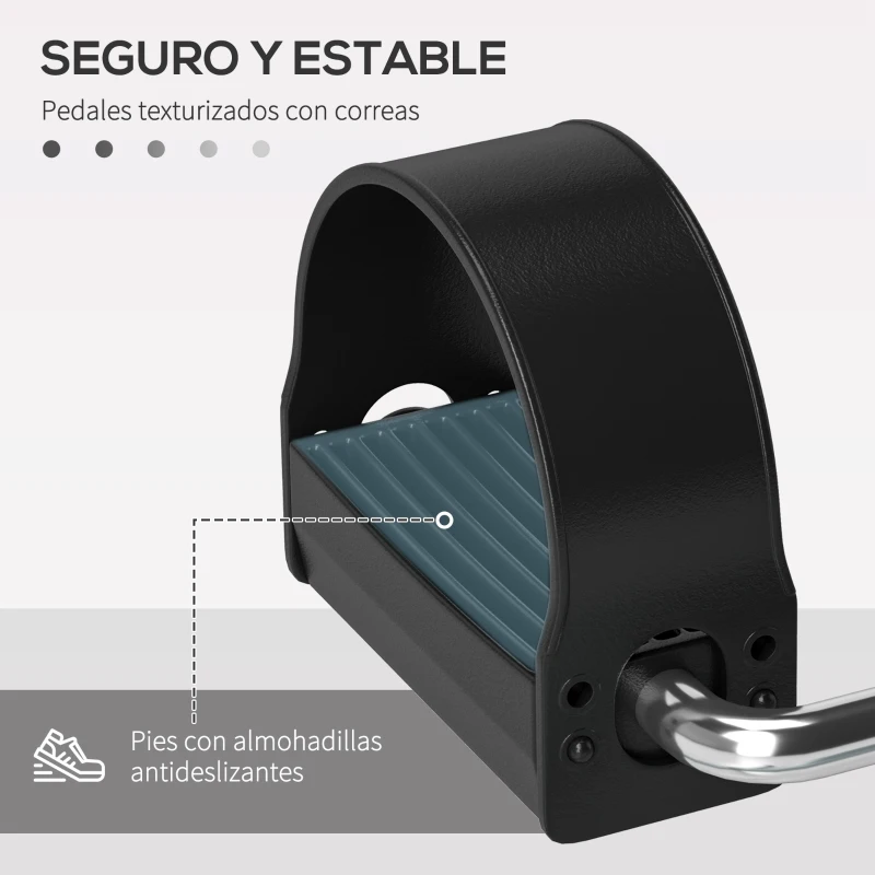 HOMCOM Mini Bicicleta Estática de Acero Aparato de Ejercicios 2 en 1 Brazos y Piernas Diseño Portátil para los Amantes del Fitness en Casa u Oficina 40x53x29cm