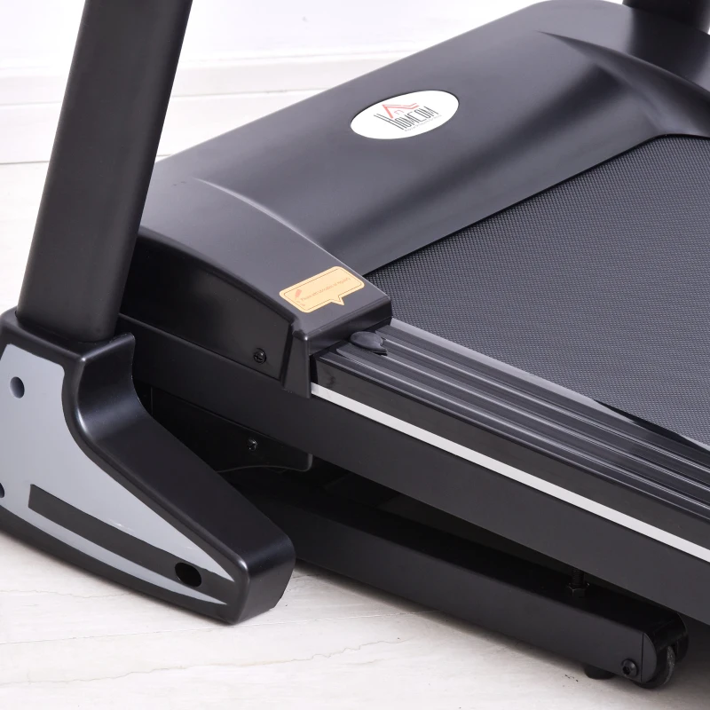 HOMCOM Cinta de Correr Velocidad 1-12 km/h Cinta de Correr Plegable con 12 Programas Pantalla LCD 71x128x122 cm Negro