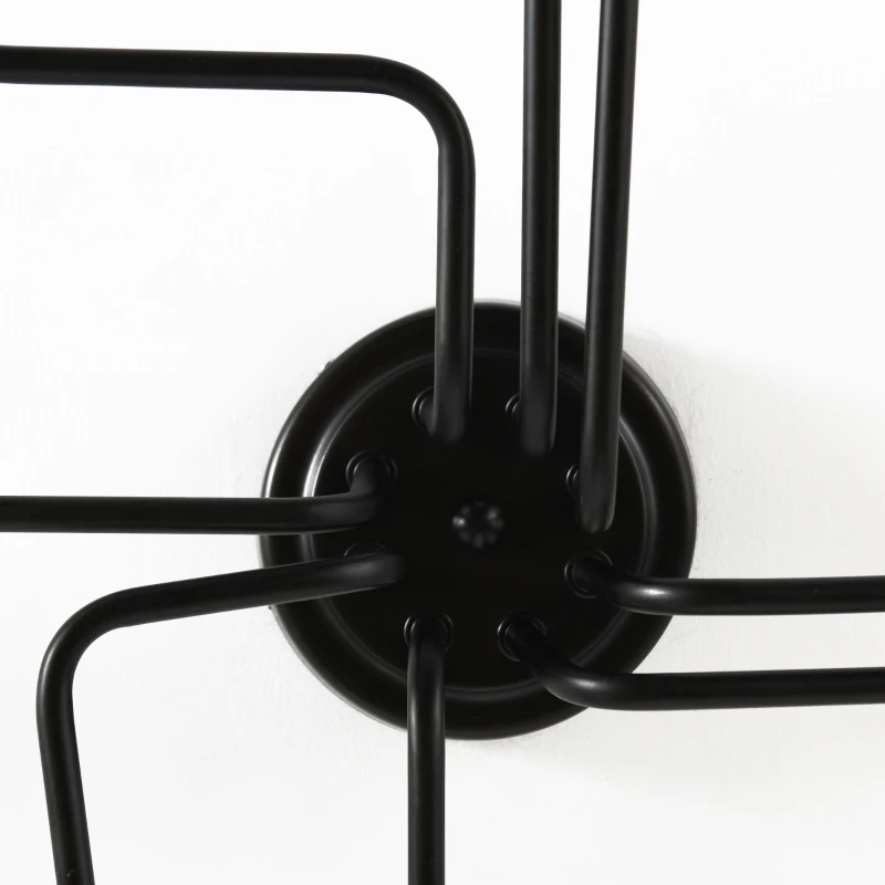 HOMCOM Deckenleuchte in Rohrform im Klassische Stil mit 8 Lampenfassungen, Vintage-Metallleuchter Metall 105L x 74B x 11H cm