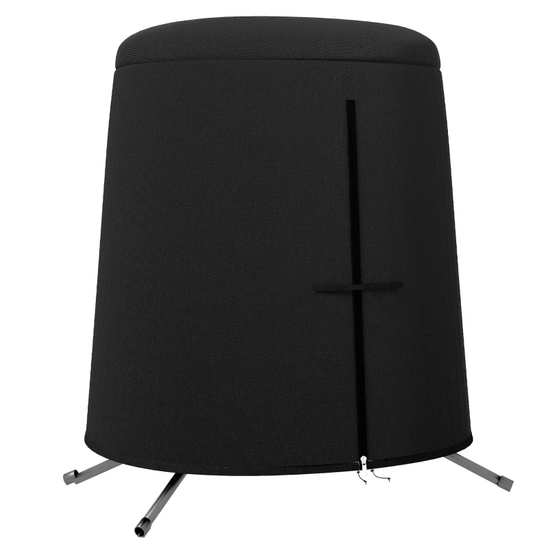 Outsunny Outdoor-Möbelabdeckung Möbelabdeckung Schutzplane für Möbel, wetterbeständig, 196 cm x 196 cm x 230 cm, Schwarz