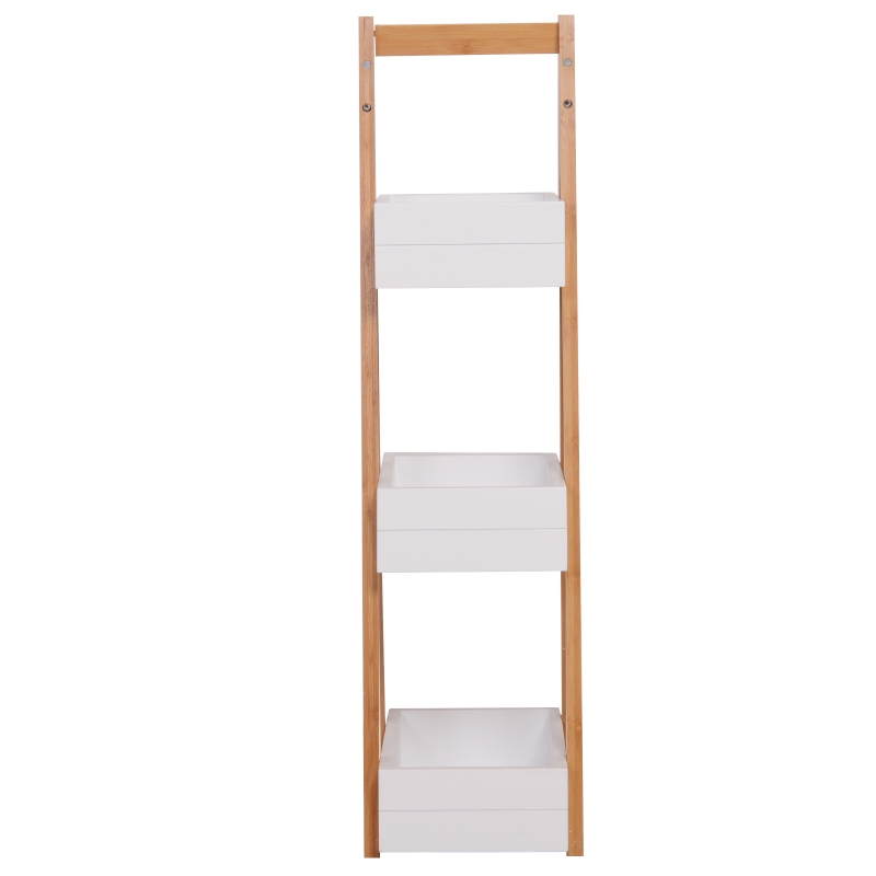 HOMCOM 3 Tier Bathroom Shower Caddy Freestanding Rack Storage Unit Shelf Organiser
