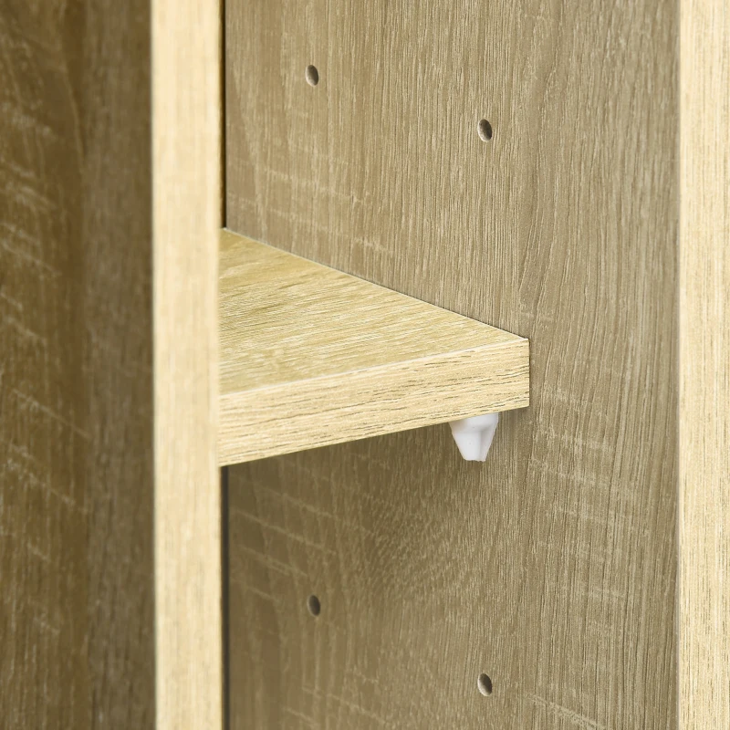 HOMCOM Escritorio Flotante Multifuncional Mesa Plegable de Pared Moderna con Estante de Almacenamiento 60x20x50 cm Roble