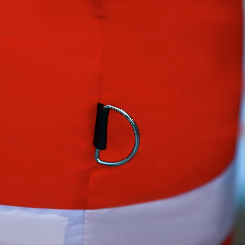 HOMCOM Babbo Natale Gonfiabile su Aereo 160cm con Luci LED Integrate, Decorazione Natalizia da Esterno