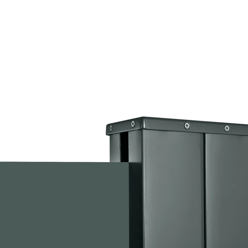 Outsunny Retractable Sun Side Awning Screen Fence Patio Garden Wall Balcony Screening Panel Outdoor Blind Privacy Divider (3x2M, Grey)