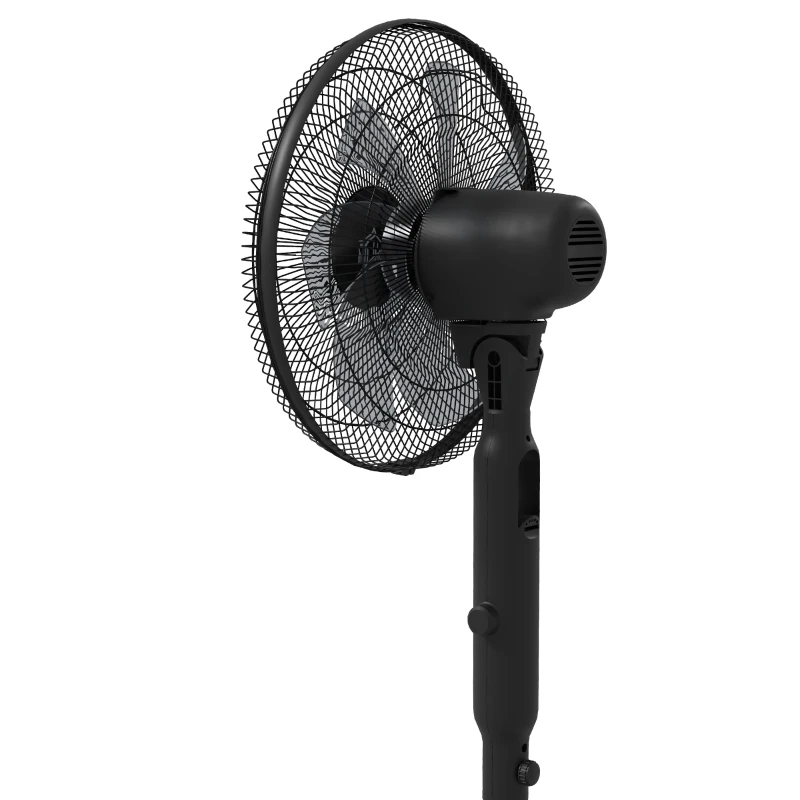 HOMCOM Ventilateur sur pied Ø 42cm 40W 3 modes 28 vitesses, fonction anti-moustique, hauteur réglable oscillant 75° noir