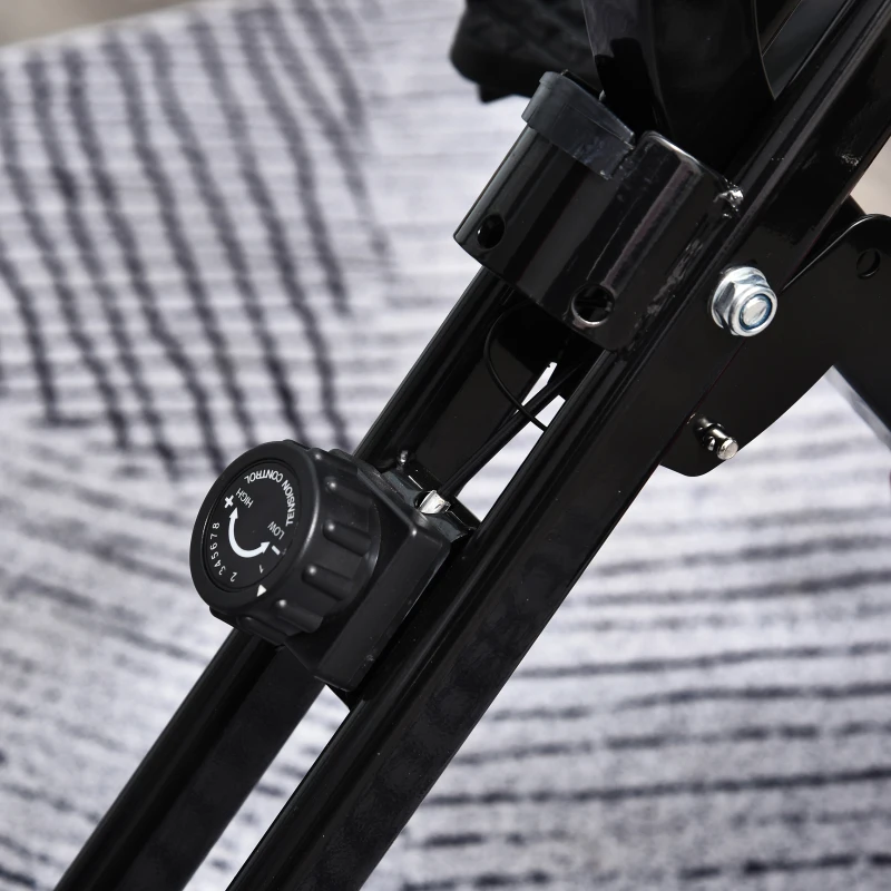 HOMCOM Vélo d'appartement body trainer 2 en 1 pliable écran LCD 8 niv. de résistance acier ABS PVC rouge noir