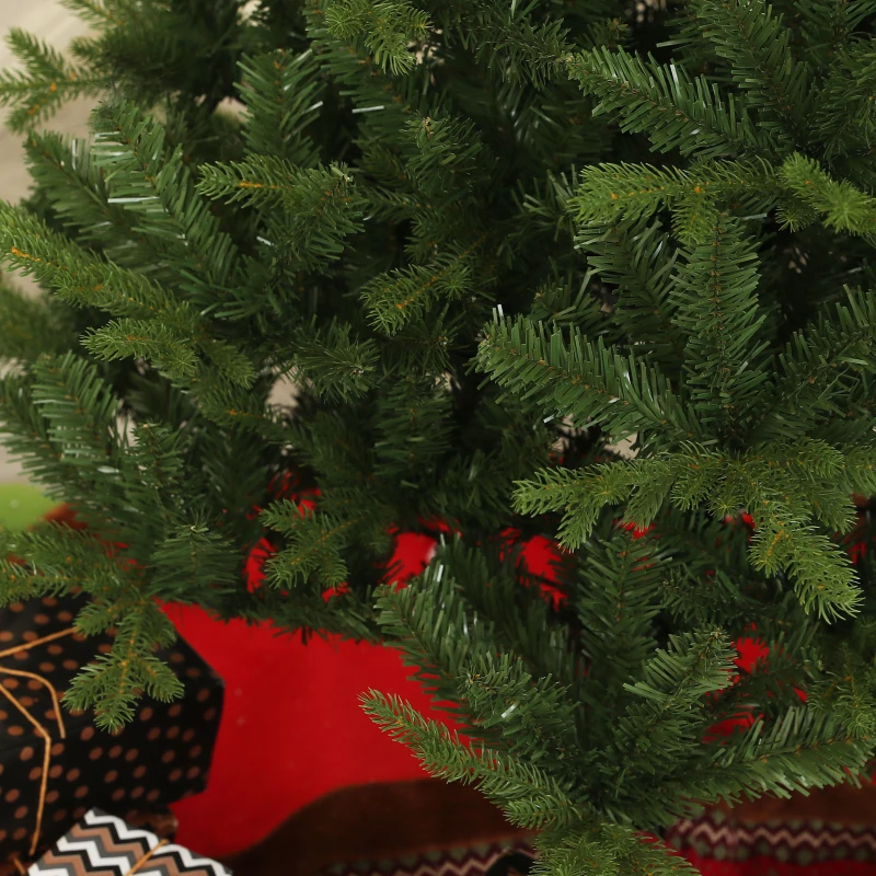 HOMCOM Albero di Natale Artificiale Alto 180 cm con 818 Rami e Base in Acciaio per Interni, Verde
