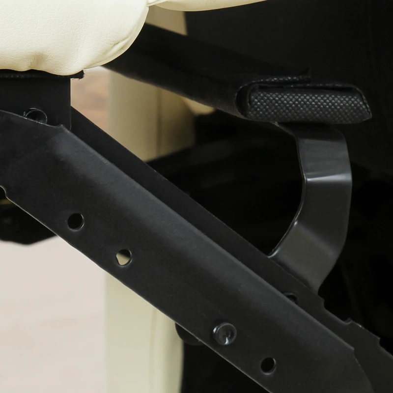 HOMCOM Poltrona Relax per Interni, Reclinabile Manualmente con Cuscino Imbottito, in Pelle PU e Acciaio, 75x92x99 cm, Crema