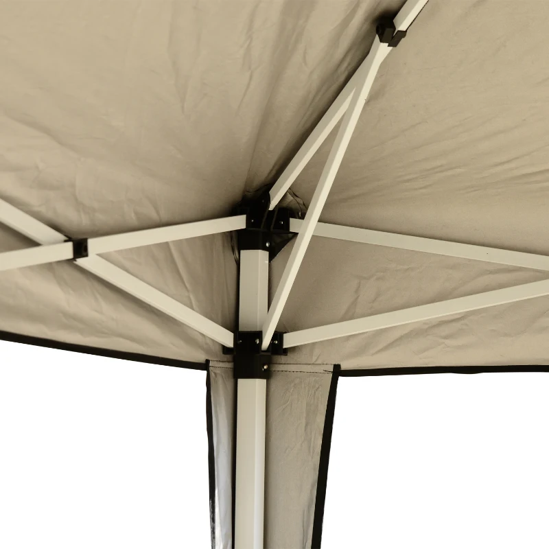 Outsunny Carpa Plegable 3x3m de Jardín Cenador Gazebo para Patio Fiesta Boda Barbacoa con Bolsa
