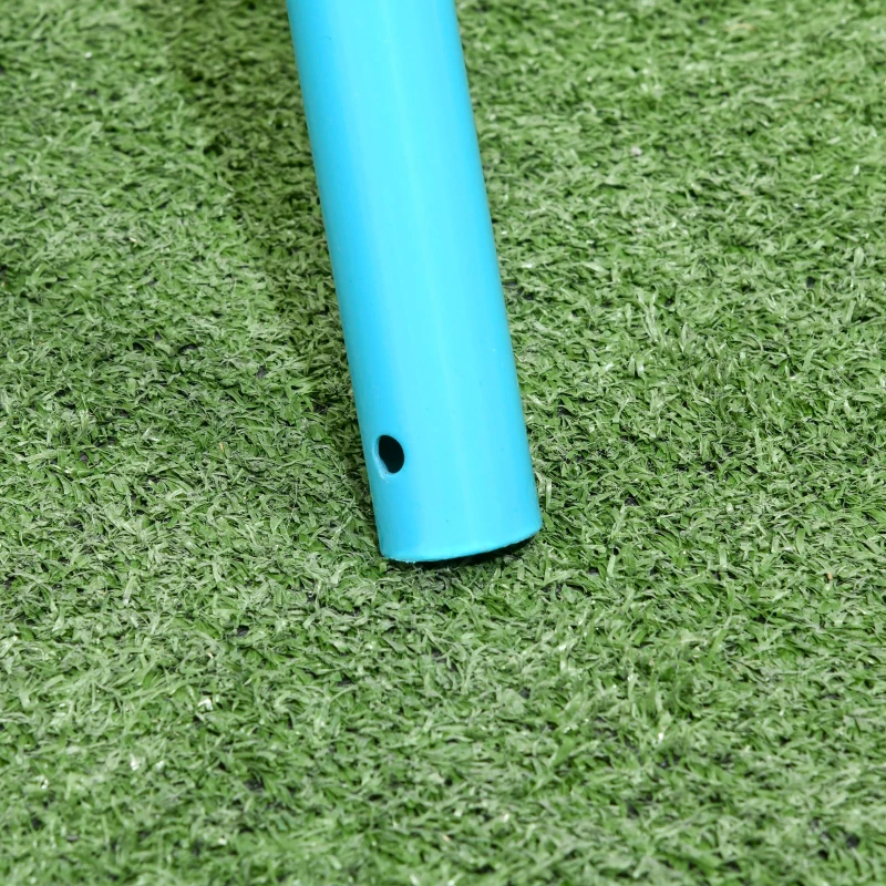 Outsunny Altalena per Bambini 3-8 Anni da Giardino in Acciaio e PE con Seggiolino e Picchetti, 163x145x181 cm