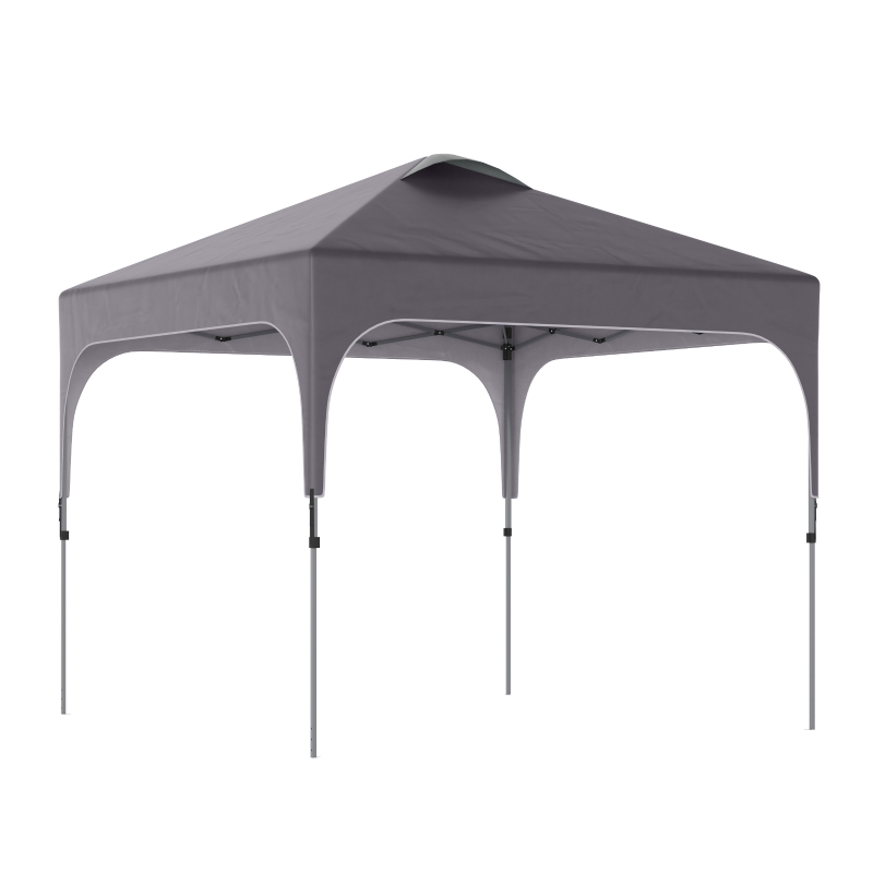 Outsunny 3 x 3(M) Pop Up Gazebo, UPF 50+ Foldable Canopy Tent with Wheeled Carrybag, 4 Leg Weight Bags, Height Adjustable Marquee Shelter 1 person easy setup for Outdoor Garden Patio Party, Dark Grey