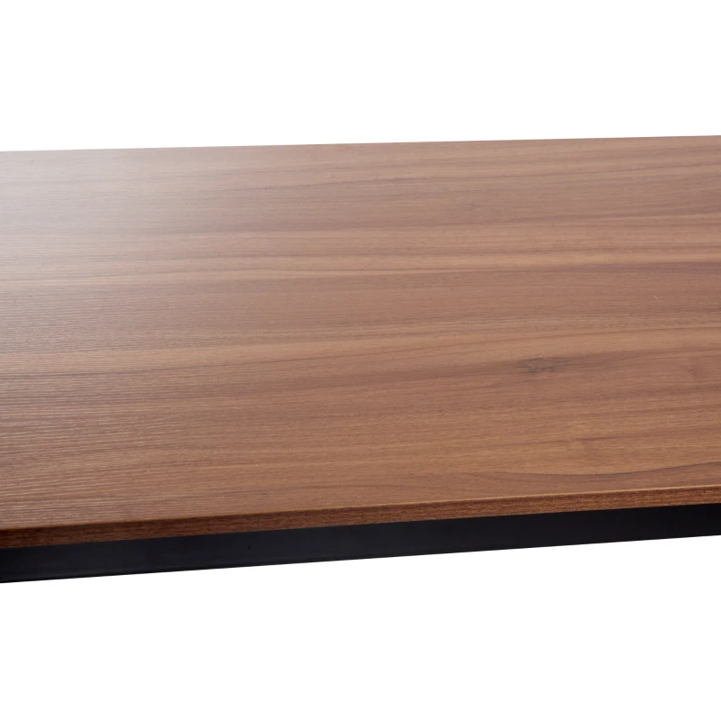 HOMCOM® Computertisch Schreibtisch Bürotisch PC Tisch Walnuss Schwarz