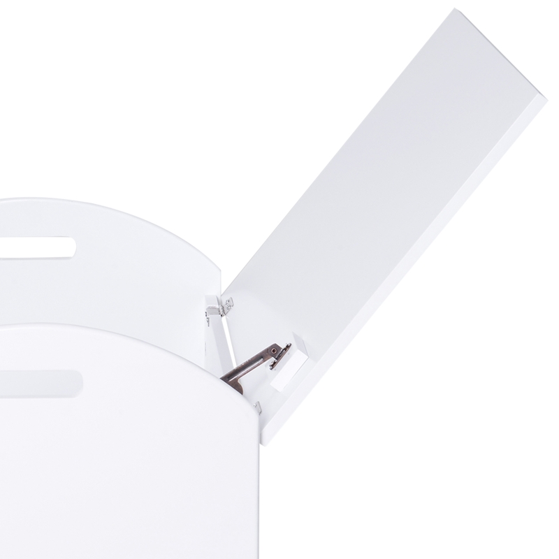 HOMCOM Baúl Infantil de Almacenaje Organizador de Juguetes con Tapa de Seguridad y Amplio Espacio 62x40x46,5 cm Blanco