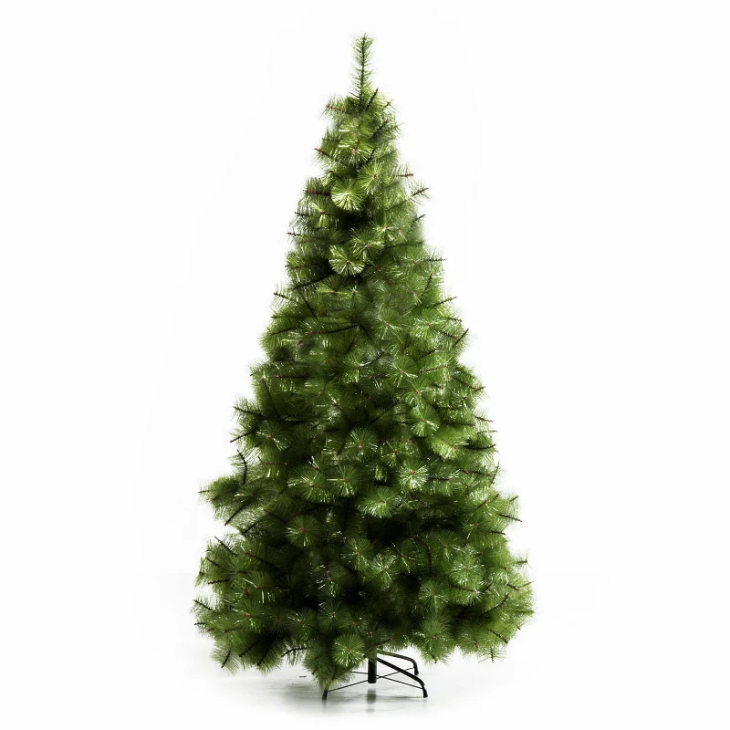 HOMCOM Albero di Natale Artificiale Foltissimo Realistico Altezza 210cm con 505 Rami Verde