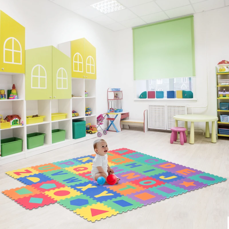 Tapis de jeu en mousse puzzle 38 pièces enfants