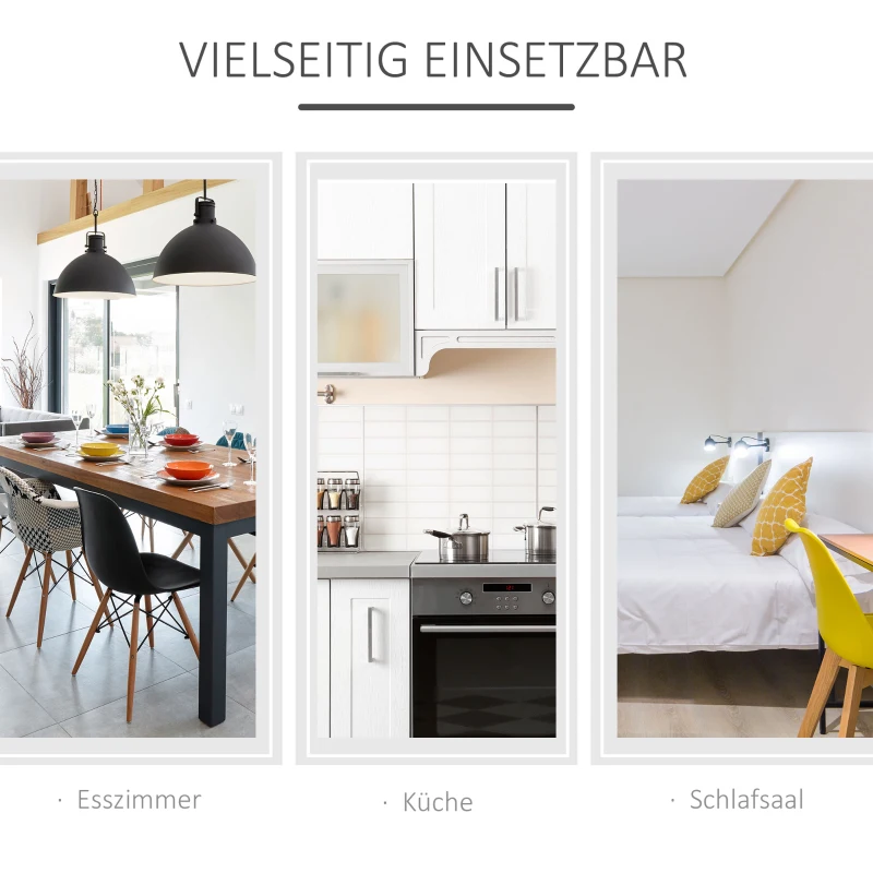 HOMCOM Esstisch Klapptisch Esszimmertisch Tisch Ablagefläche Spanplatte Holz Weiß 104 x 76 x 73,7 cm