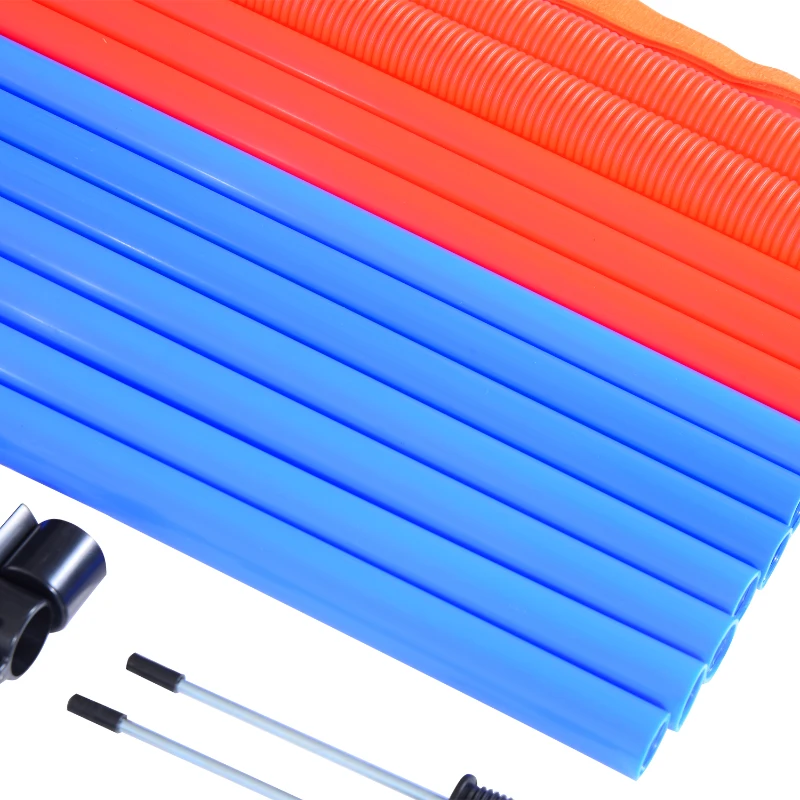 PawHut Set Agility Entrenamiento Perros Agilidad Salto Polo Tunel Equipo Azul Rojo NUE