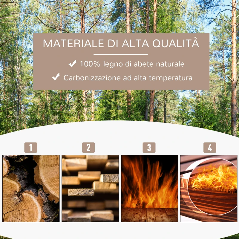 Outsunny Scaffale per Piante da Esterno a 4 Ripiani con Decorazione a Mulino, 76x30x90 cm